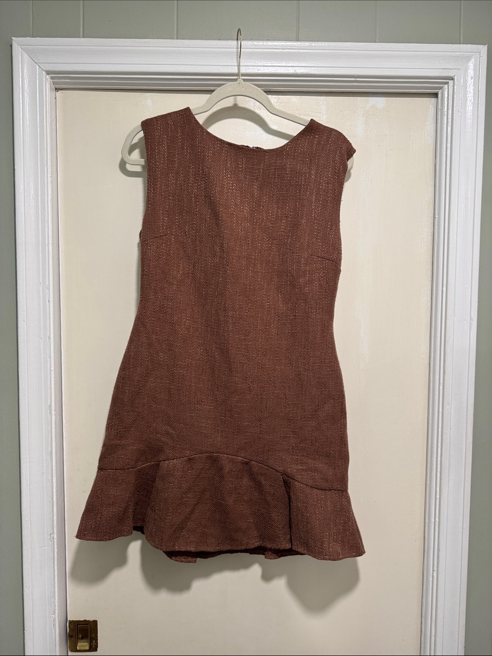 SHE + SKY Tweed brown dress